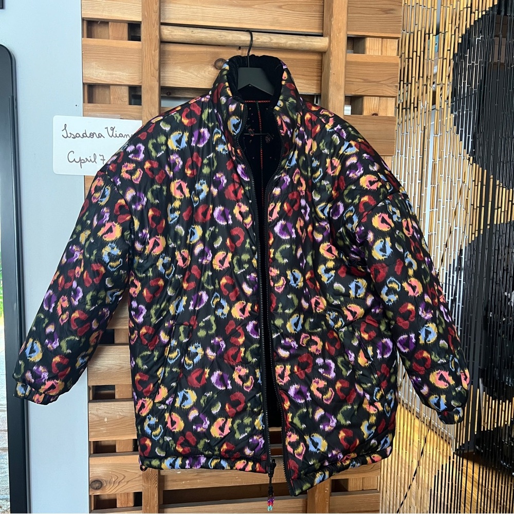 Farm Rio Embroidered Reversible Puffer Jacket - Picture 12 of 12